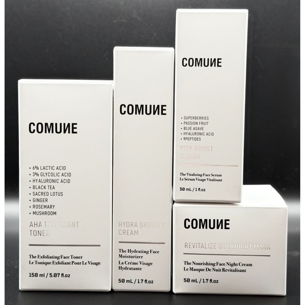 COMUNE Skincare 4-Piece FULL SIZE Set — $144 Retail Value